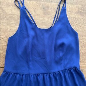 Loft Elegant Blue Strappy Maxi Dress